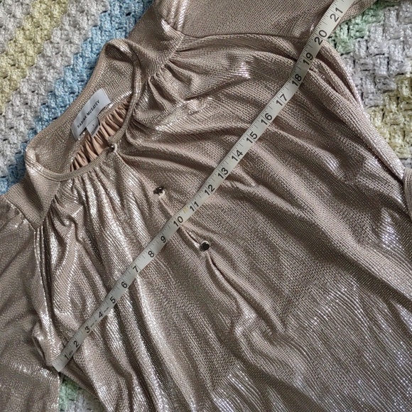 Sabina Musayev Small Metallic Tie Waist Short Sleeve Mini Dress - Picture 5 of 15